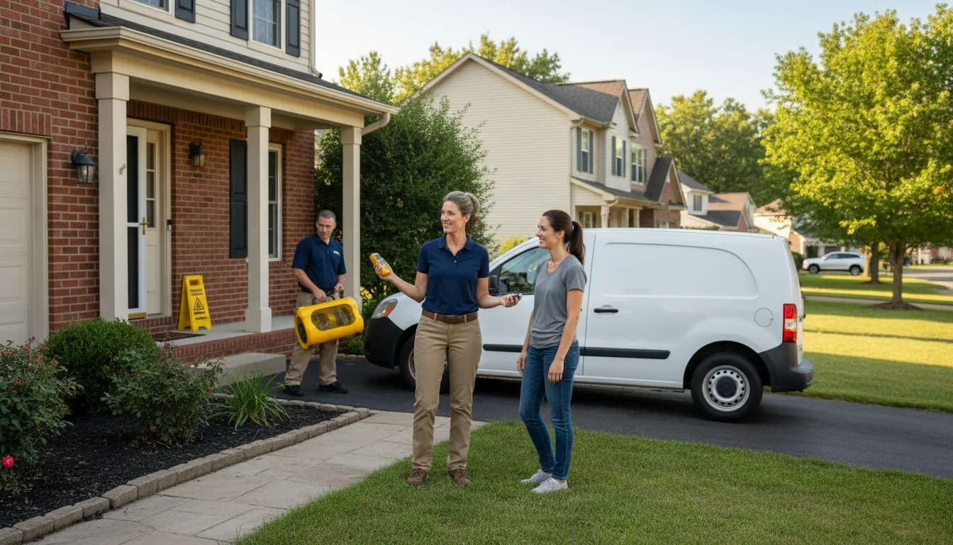 Residential water damage restoration in University Park, TX